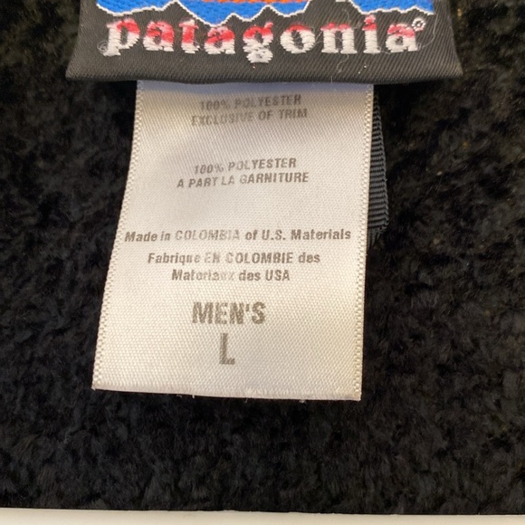 Patagonia Regulator Black Heavy Fleece Jacket Men’s Large Style 3610F8 - Picture 4 of 14